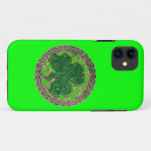 Green Shamrock & Celtic Knots iPhone 5 Hoesje (Achterkant (horizontaal))
