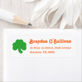 Green Shamrock Clover Irish Colors St Patricks Day Etiket (Insitu)