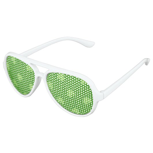 Green Shamrock Clover Pattern Saint Patricks Day Aviator Zonnebril (Gekanteld)