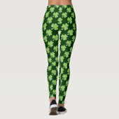 Green Shamrock Clover Polka stipt de dag van Patri Leggings (Achterkant)