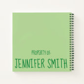 Green Shamrock Clover St. Paddy's Day Persoonlijk Notitieboek (Achterkant)