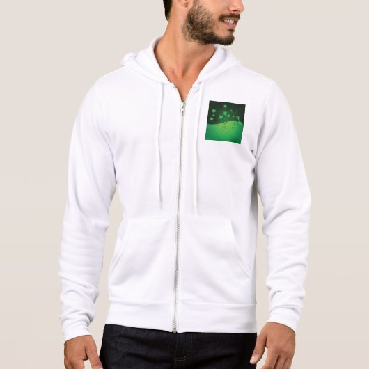Green Shamrock Clover St Patrick’s Day Luck Hoodie (Voorkant)