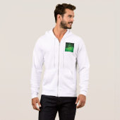 Green Shamrock Clover St Patrick’s Day Luck Hoodie (Voorkant volledig)