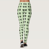 Green Shamrock Clover St. Patricks Day Leggings (Achterkant)