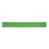 Green Shamrock Clover St. Patrick's Day Satijnen Lint (Voorkant)