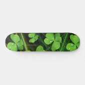 Green Shamrock Clover St Patrick's Day Skateboard (Horizontaal)