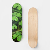 Green Shamrock Clover St Patrick's Day Skateboard (Voorkant)