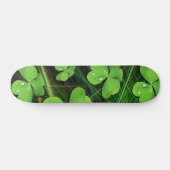 Green Shamrock Clover St Patrick's Day Skateboard (Horizontaal)