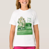 Green Shamrock Clover Waterverf T-shirt (Voorkant)