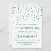Green Shamrock Confetti op White St Patrick's Day Kaart (Voorkant)