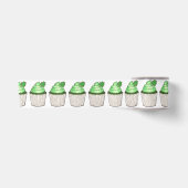 Green Shamrock Cupcake Saint Patrick's Day Ribbon Satijnen Lint (Voorkant)