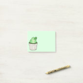 Green Shamrock Cupcake St. Patrick's Day Foodie Post-it® Notes (Op bureau)