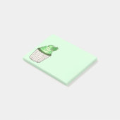Green Shamrock Cupcake St. Patrick's Day Foodie Post-it® Notes (Schuin)