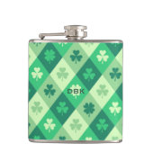 Green Shamrock Custom Monogram St. Patricks Day Heupfles (Voorkant)