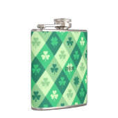 Green Shamrock Custom Monogram St. Patricks Day Heupfles (Rechts)