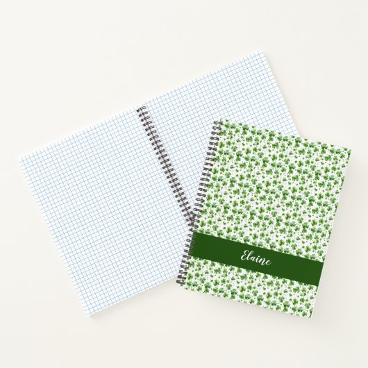 Green Shamrock Custom Spiral Notitieboek Gift Iers (Binnen)