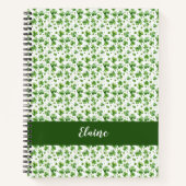 Green Shamrock Custom Spiral Notitieboek Gift Iers (Voorkant)