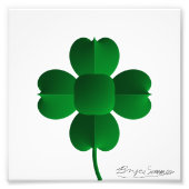 Green Shamrock Foto Afdruk (Voorkant)