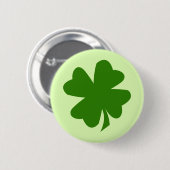 Green shamrock four leaf clover heeft geluk met St Ronde Button 5,7 Cm (Voorkant /achterkant)