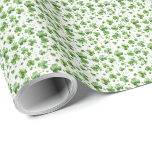 Green Shamrock Gift Wrap papier Iers