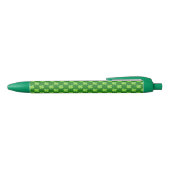 Green Shamrock Glitter Zwarte Inkt Pen (Bovenkant)