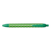 Green Shamrock Glitter Zwarte Inkt Pen (Achterkant)