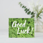 Green Shamrock Good Luck-groetenkaart Briefkaart (Staand voorkant)