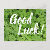 Green Shamrock Good Luck-groetenkaart Briefkaart (Voorkant)