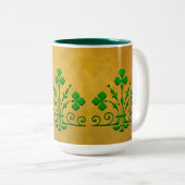 Green Shamrock Gothic Icon Coffee Mok (Voorkant rechts)