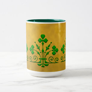 Green Shamrock Gothic Icon Coffee Mok