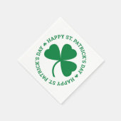 Green Shamrock Happy St. Patrick's Day Party Servet (Hoek)