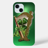 GREEN SHAMROCK HARP green Case-Mate iPhone Case (Achterkant)