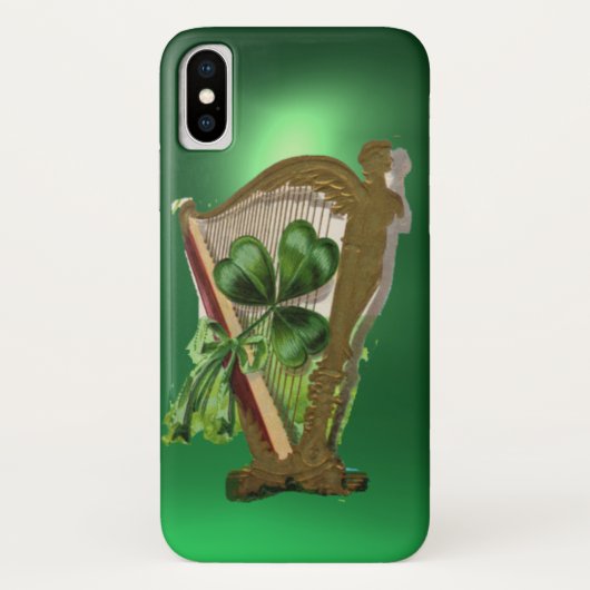 GREEN SHAMROCK HARP green Case-Mate iPhone Case (Achterkant)