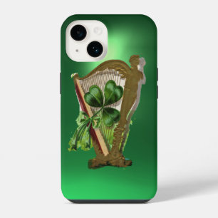 GREEN SHAMROCK HARP green iPhone 14 Hoesje