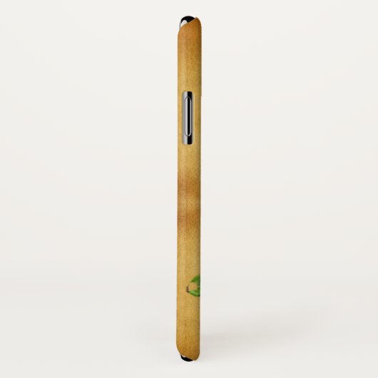 GREEN SHAMROCK HARP PARCHMENT MONOGRAM Case-Mate iPhone CASE (Achterkant / rechts)