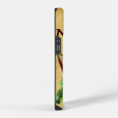 GREEN SHAMROCK HARP PARCHMENT MONOGRAM iPhone HOESJE (Rechterkant)
