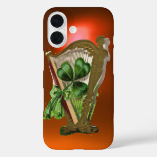 GREEN SHAMROCK HARP sinaasappel iPhone 16 Hoesje