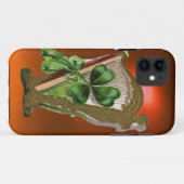 GREEN SHAMROCK HARP sinaasappel Case-Mate iPhone Case (Achterkant (horizontaal))