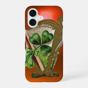 GREEN SHAMROCK HARP sinaasappel iPhone 16 Hoesje