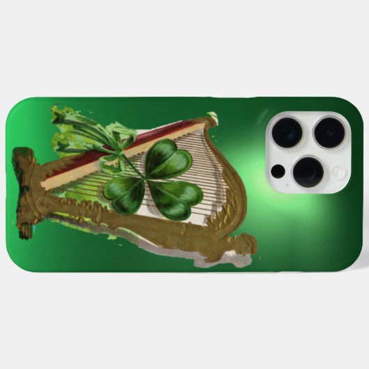 GREEN SHAMROCK HARP St Patrick Day Case-Mate iPhone Case (Achterkant (horizontaal))