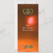GREEN SHAMROCK HARTS MONOGRAM white, oranje Aankondiging (Achterkant)
