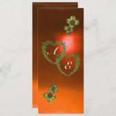 GREEN SHAMROCK HARTS MONOGRAM white, oranje Aankondiging (Voorkant / Achterkant)