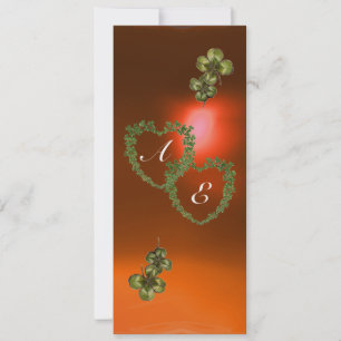 GREEN SHAMROCK HARTS MONOGRAM white, oranje Aankondiging