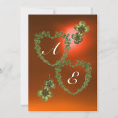 GREEN SHAMROCK HARTS MONOGRAM white, oranje Aankondiging (Voorkant)