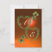 GREEN SHAMROCK HARTS MONOGRAM white, oranje Aankondiging (Voorkant)