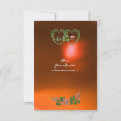 GREEN SHAMROCK HARTS MONOGRAM white, oranje Aankondiging (Achterkant)