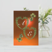 GREEN SHAMROCK HARTS MONOGRAM white, oranje Aankondiging (Staand voorkant)