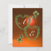 GREEN SHAMROCK HARTS MONOGRAM white, oranje Aankondiging (Voorkant)