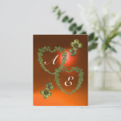 GREEN SHAMROCK HARTS MONOGRAM white, oranje Aankondiging (Staand voorkant)