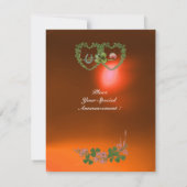 GREEN SHAMROCK HARTS MONOGRAM white, oranje Aankondiging (Achterkant)